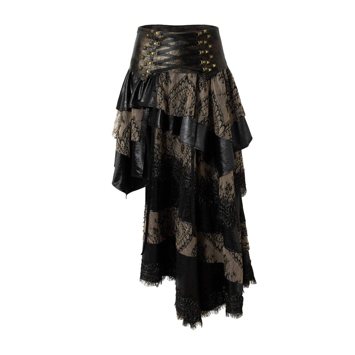 NO_ROMANCE_Lace_Spliced_Strappy_Asymmetric_Layered_Women&