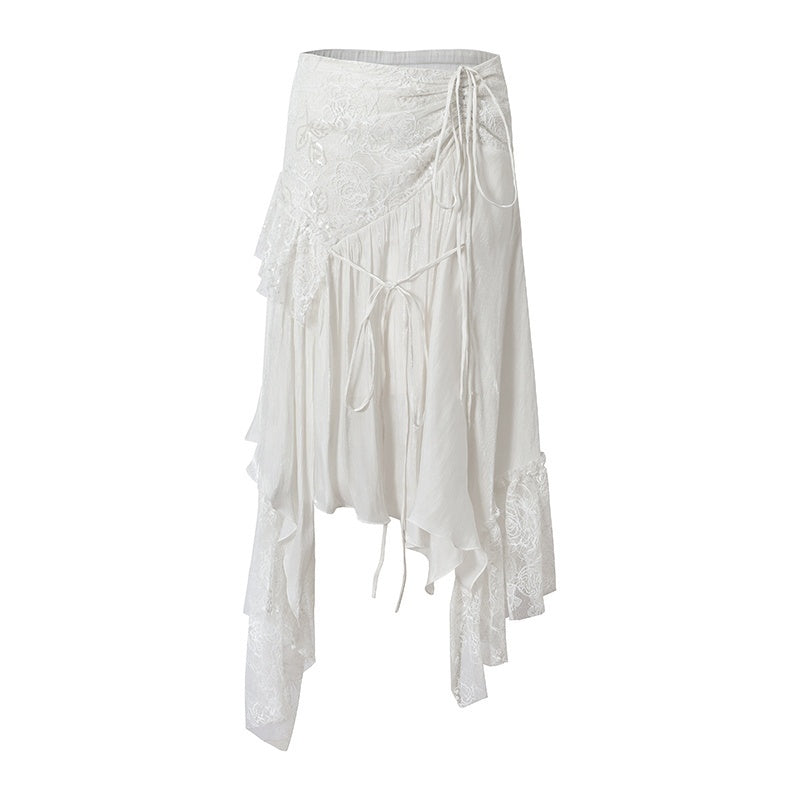 NO_ROMANCE_Lace_Spliced_Strappy_Asymmetric_Women&