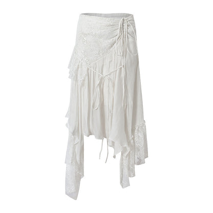 NO_ROMANCE_Lace_Spliced_Strappy_Asymmetric_Women&
