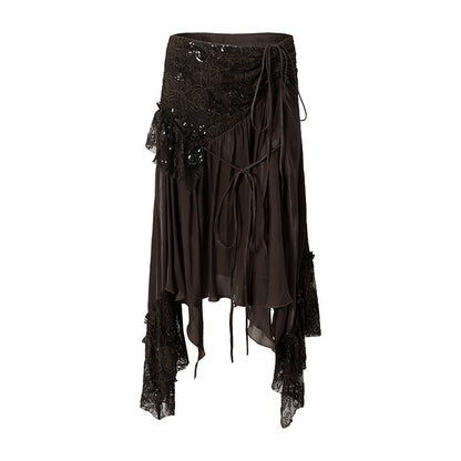 NO_ROMANCE_Lace_Spliced_Strappy_Asymmetric_Women&