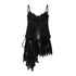 NO_ROMANCE_Lace_Velvet_Drawstring_V-neck_Irregular_Women&