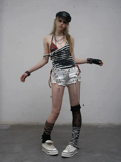 Lightweight Striped Spaghetti Strap Slim Fit Women Original Design Tank Top