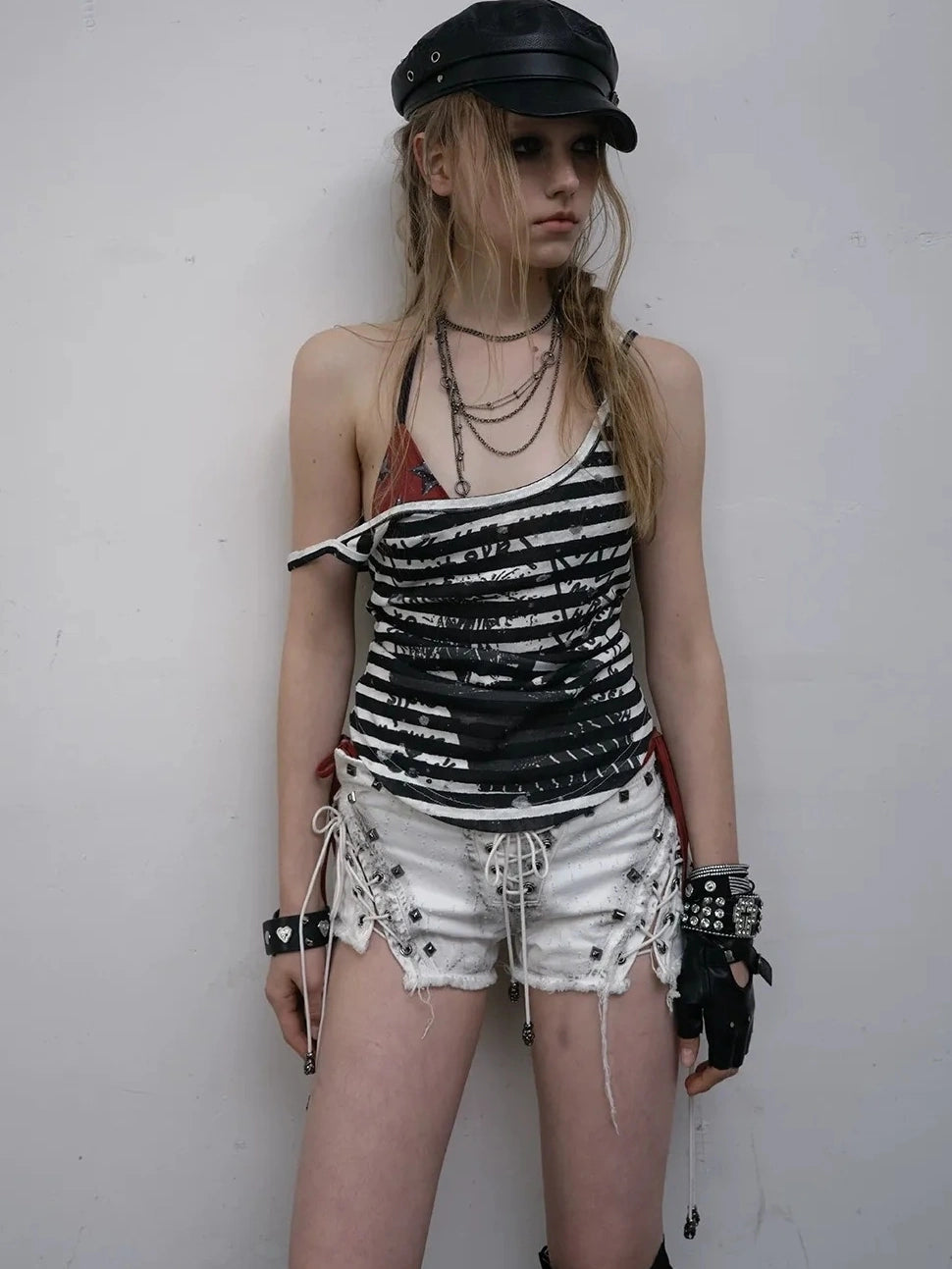 NO ROMANCE Lightweight Striped Spaghetti Strap Slim Fit Women Original Design Tank Top