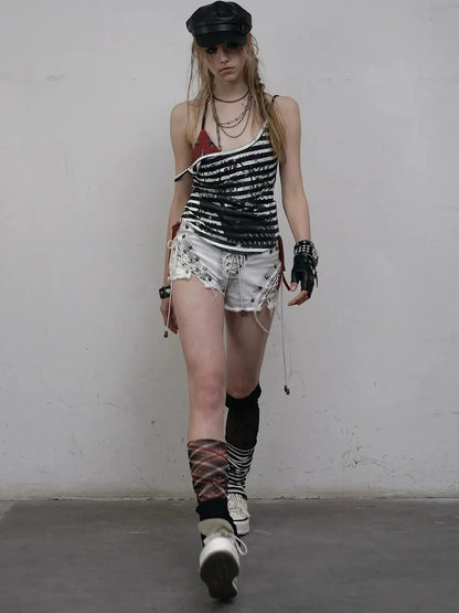 Lightweight Striped Spaghetti Strap Slim Fit Women Original Design Tank Top