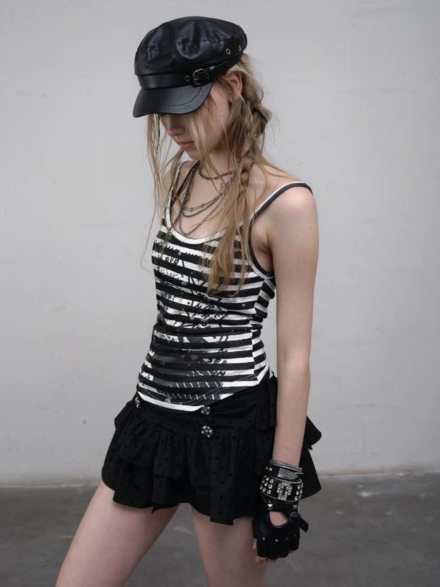 NO ROMANCE Lightweight Striped Spaghetti Strap Slim Fit Women Original Design Tank Top