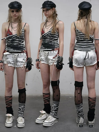 Lightweight Striped Spaghetti Strap Slim Fit Women Original Design Tank Top