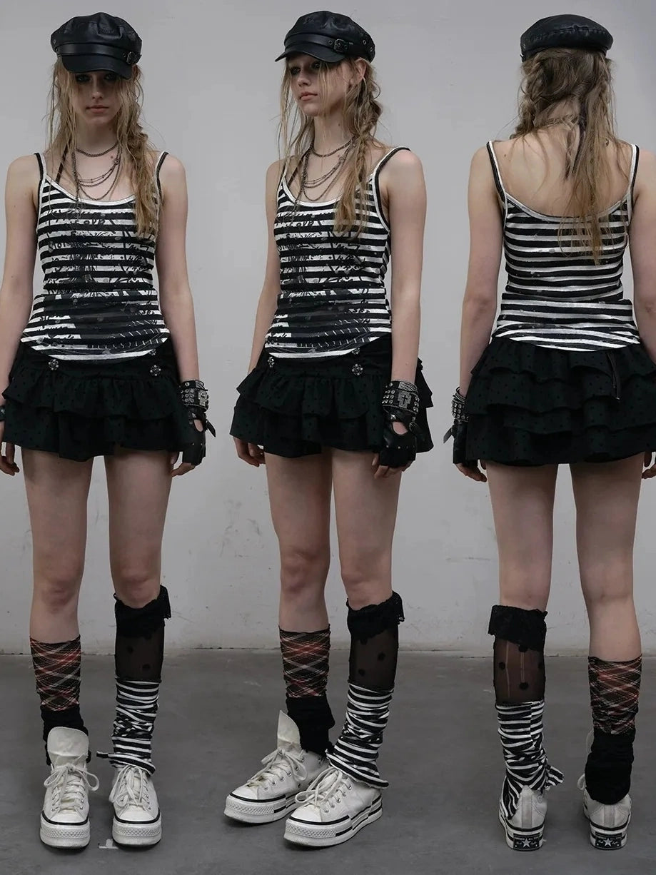 Lightweight Striped Spaghetti Strap Slim Fit Women Original Design Tank Top