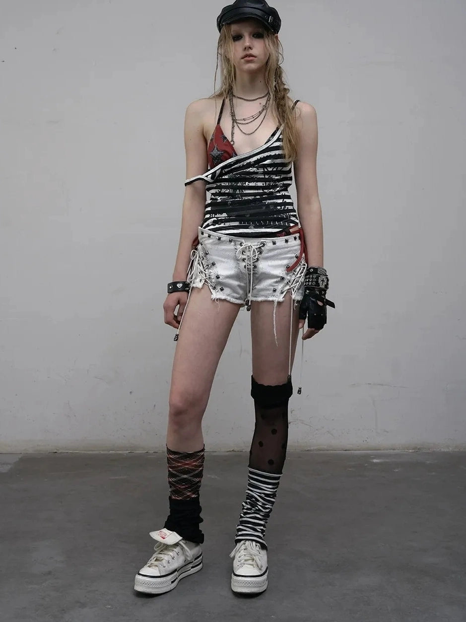 Lightweight Striped Spaghetti Strap Slim Fit Women Original Design Tank Top