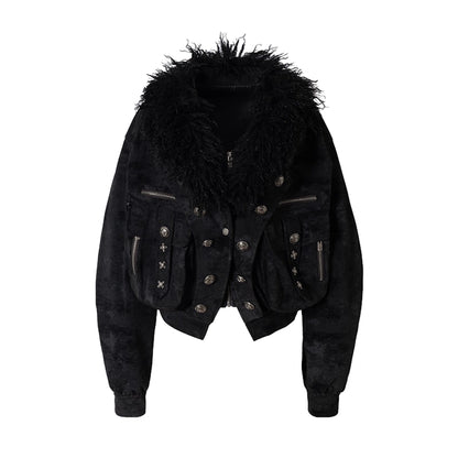 NO_ROMANCE_Loose_Fit_Faux_Two_Piece_Long_Sleeve_Zip_Front_Lapel_Collar_Women_Baroque_Jacket_MISSTT