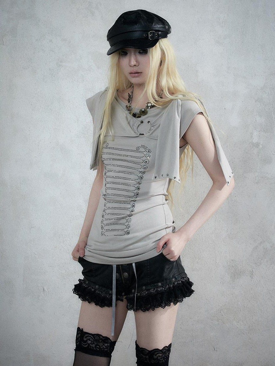 NO ROMANCE Napoleonic Rhinestone Slim Women&