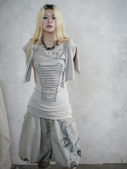 NO ROMANCE Napoleonic Rhinestone Slim Women&
