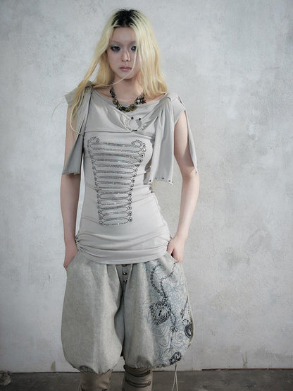 NO ROMANCE Napoleonic Rhinestone Slim Women&