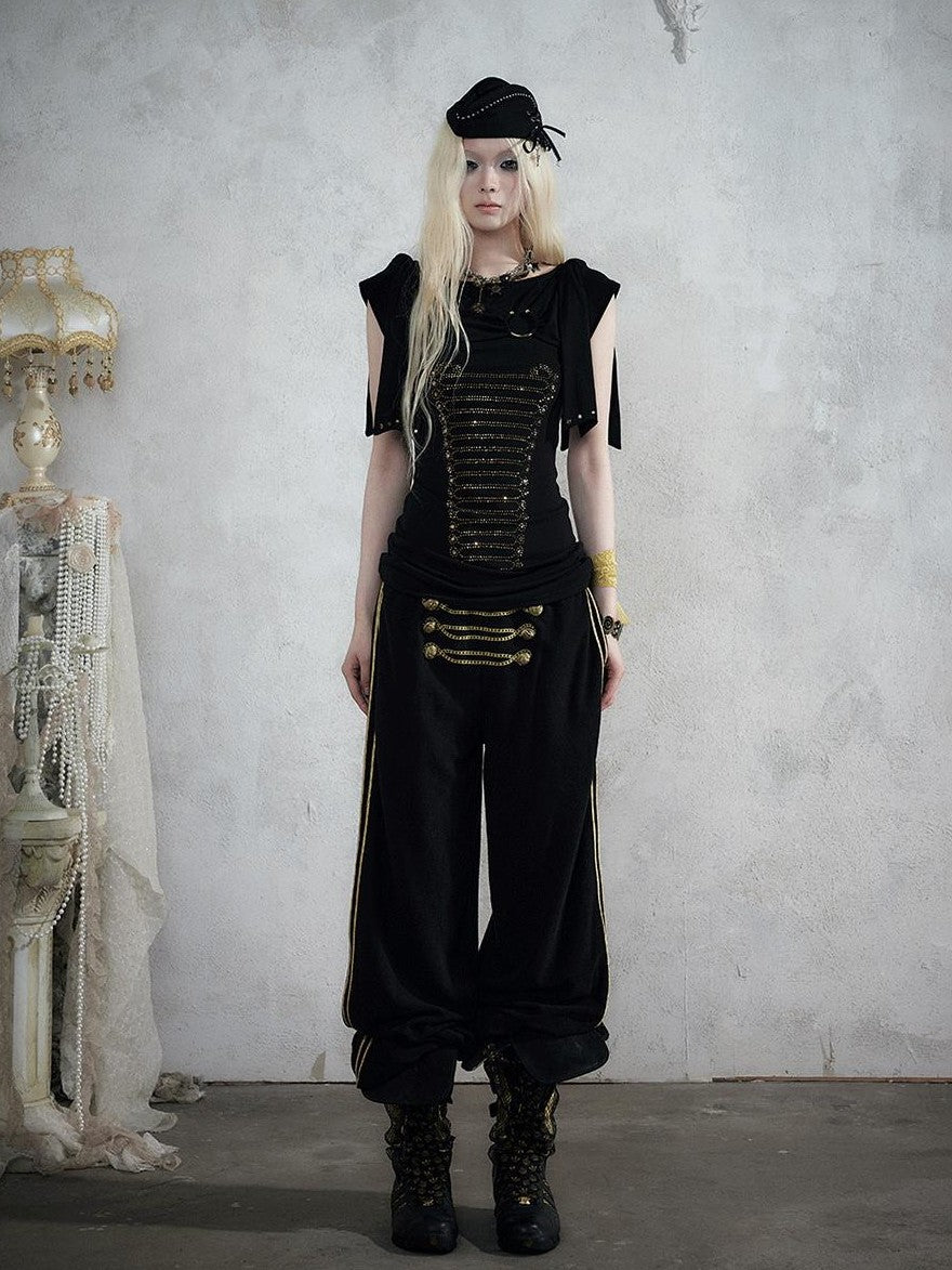 NO ROMANCE Napoleonic Rhinestone Slim Women&