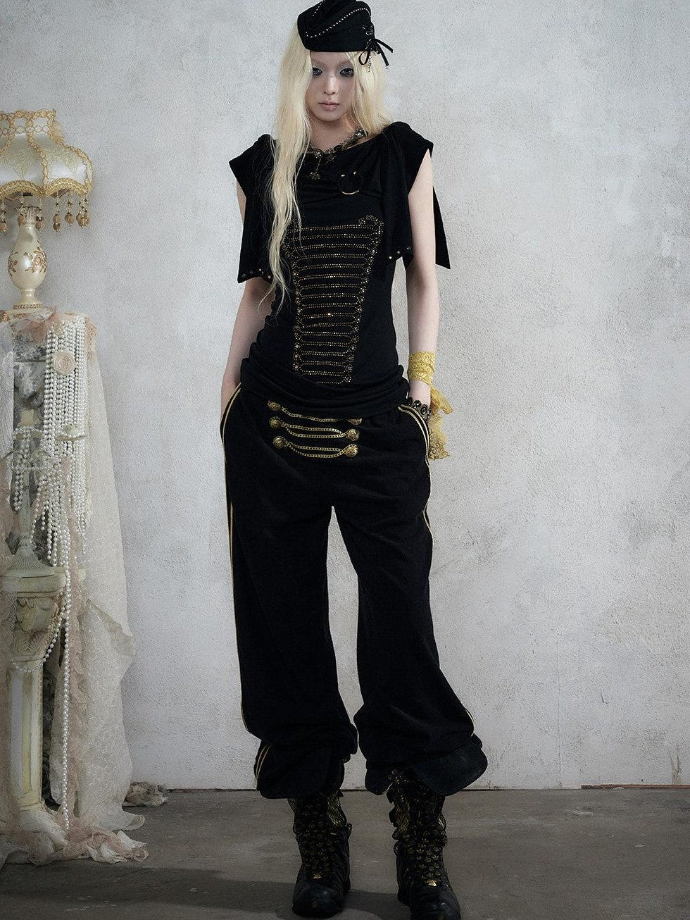 NO ROMANCE Napoleonic Rhinestone Slim Women&