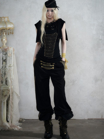 NO ROMANCE Napoleonic Rhinestone Slim Women&