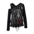 NO_ROMANCE_Print_One_Shoulder_Drawstring_Loose_Women&
