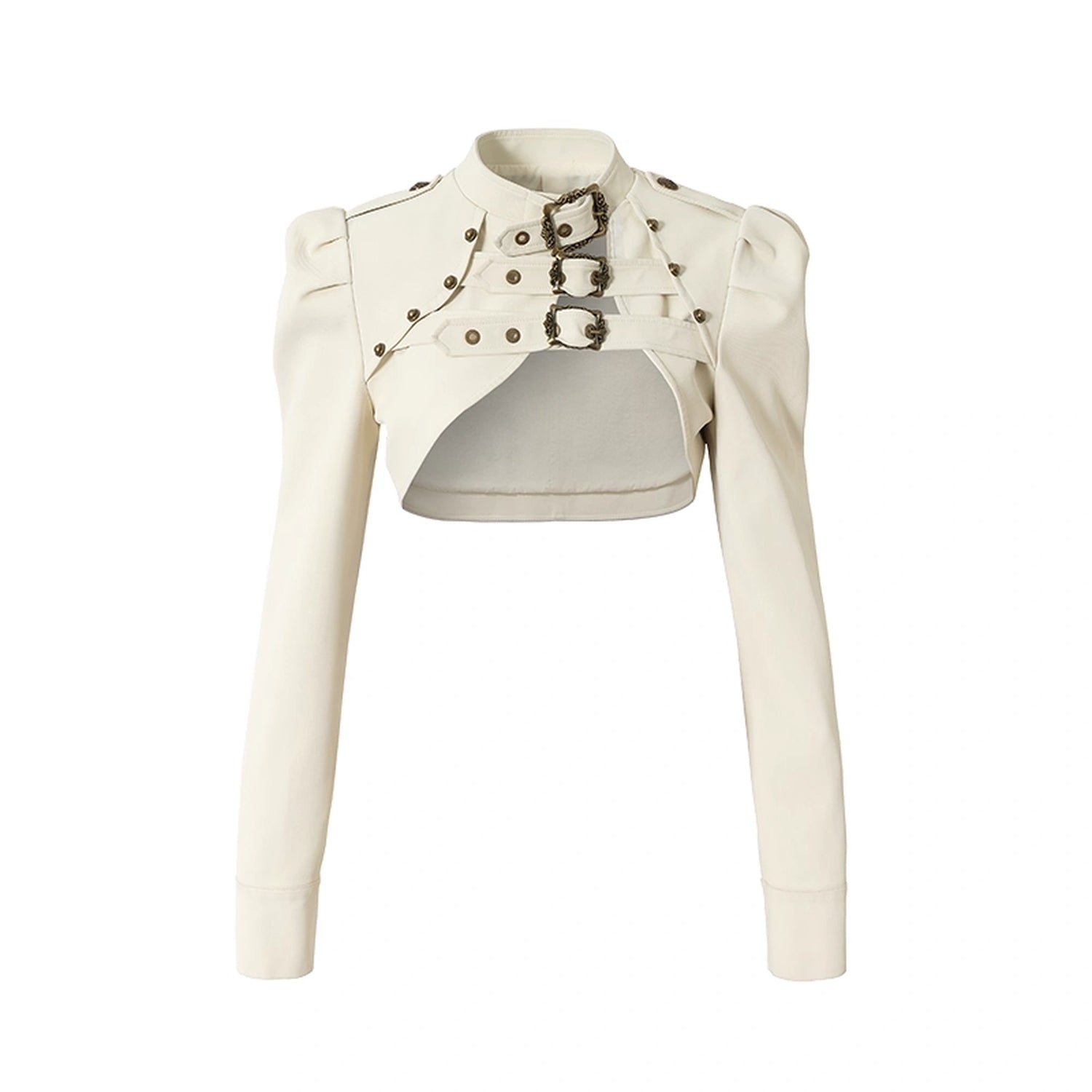 NO_ROMANCE_Pu_Leather_Cropped_Punk_Style_Stand_Collar_Snap_Button_Women_Moto_Jacket_MISSTT