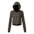 NO_ROMANCE_Punk_Embroidered_Double_Breasted_Hooded_Women&