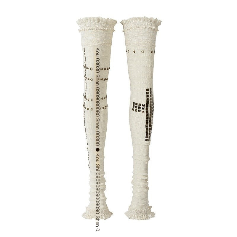 NO_ROMANCE_Punk_Lace_Knit_Rhinestone_Slim_Stretch_Women&