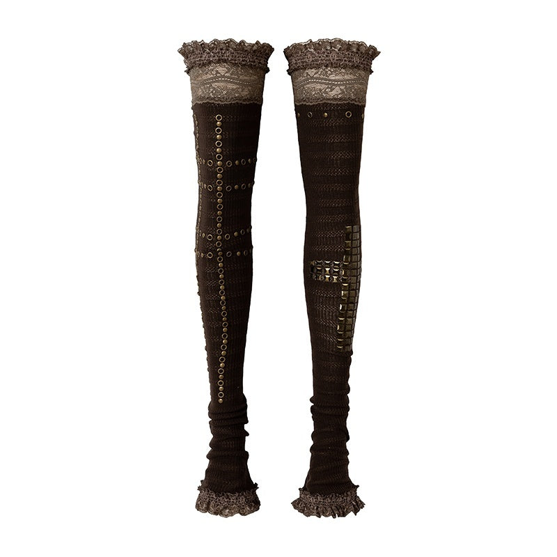 NO_ROMANCE_Punk_Lace_Knit_Rhinestone_Slim_Stretch_Women&