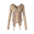 NO ROMANCE Punk Lace Twist Knot One Shoulder Hooded Women&