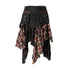 NO_ROMANCE_Punk_Plaid_Spliced_Raw_Hem_Asymmetric_High_Waist_Women&