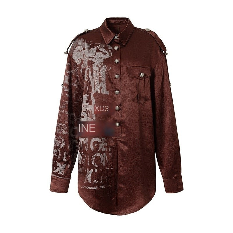 NO_ROMANCE_Punk_Print_Patchwork_Long_Sleeve_Lyocell_Women&