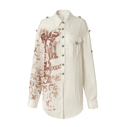 NO_ROMANCE_Punk_Print_Patchwork_Long_Sleeve_Lyocell_Women&
