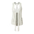 NO ROMANCE Punk Sequins Tassel Rhinestone Chain Faux Two Piece Women&