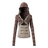 NO_ROMANCE_Punk_Striped_V-neck_Faux_Layered_Slim_Fit_Knit_Women&