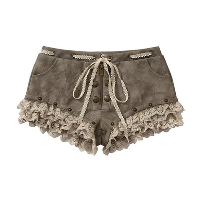 NO_ROMANCE_Punk_Vintage_Lace_Trim_Low_Waist_Slim_Women&