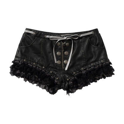 NO_ROMANCE_Punk_Vintage_Lace_Trim_Low_Waist_Slim_Women&