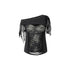 NO_ROMANCE_Punk_Y2k_Lace_Fringe_Beaded_Asymmetric_One_Shoulder_Women&