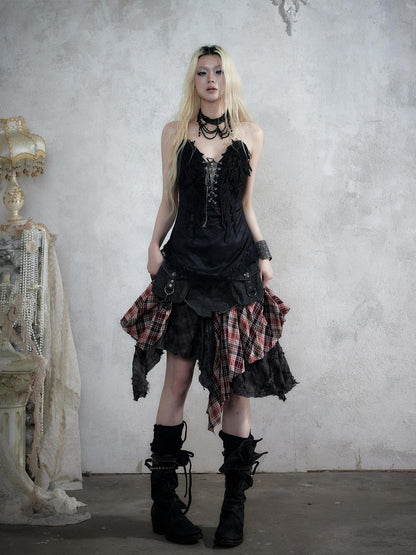 NO ROMANCE Regal Knight 3d Wing Embroidery Lace Up Women&