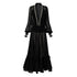 NO ROMANCE Regal Pleated V-neck A Line Women&