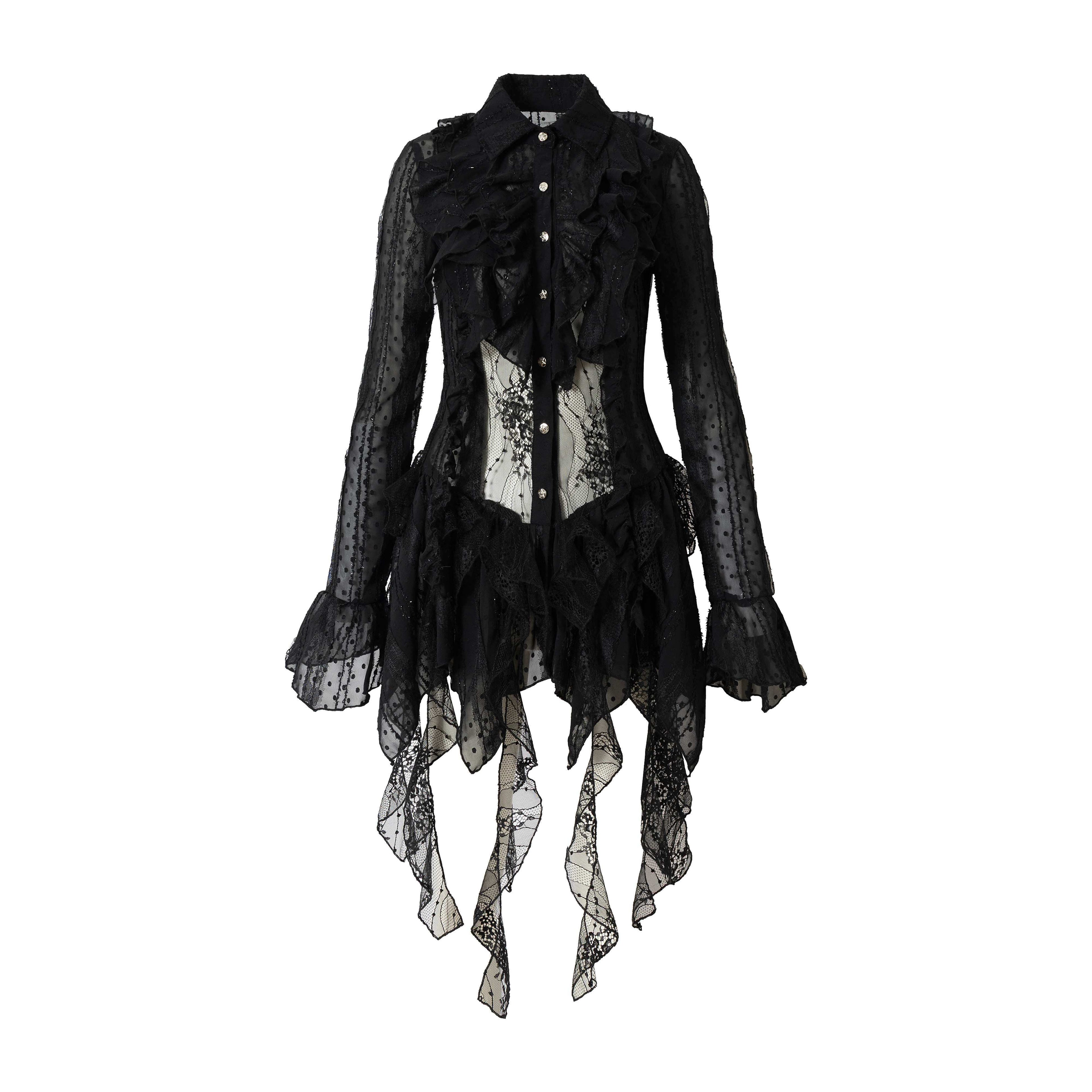 NO_ROMANCE_Romantic_Punk_Regal_Lace_Cutout_Asymmetric_Women&