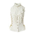 NO_ROMANCE_Ruffle_Trim_Ruffle_Collar_Tie_Waist_Slim_Fit_Women&