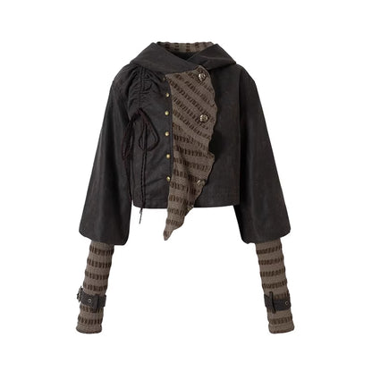 NO_ROMANCE_Shape_Retaining_Hooded_Cropped_Long_Lantern_Sleeves_For_Women_Victorian_Jacket_MISSTT