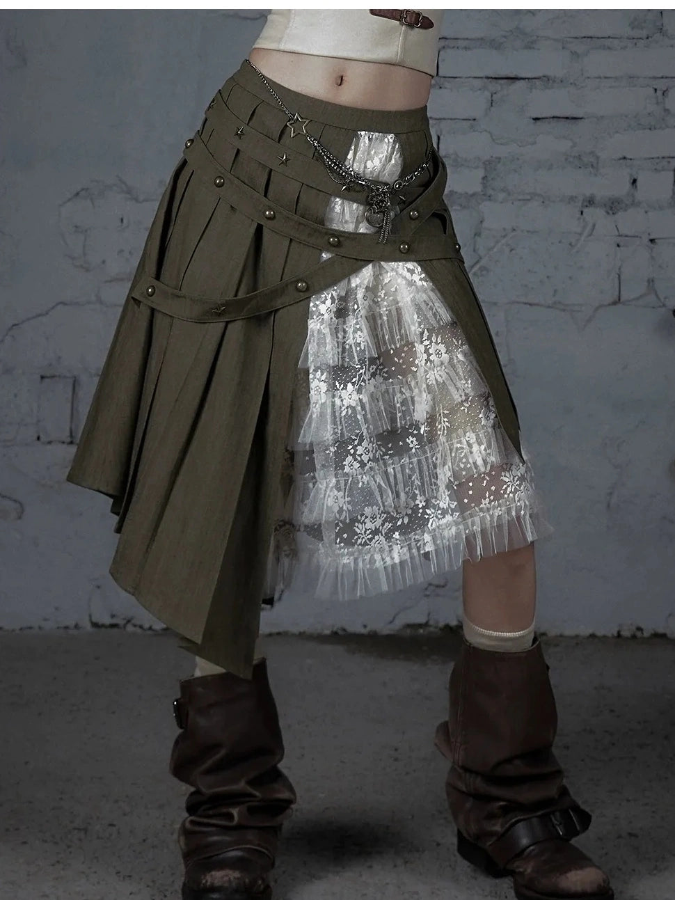 NO ROMANCE Soft Cotton Vintage Asymmetric Pleated High Waist Loose Fit Women Casual Dresses