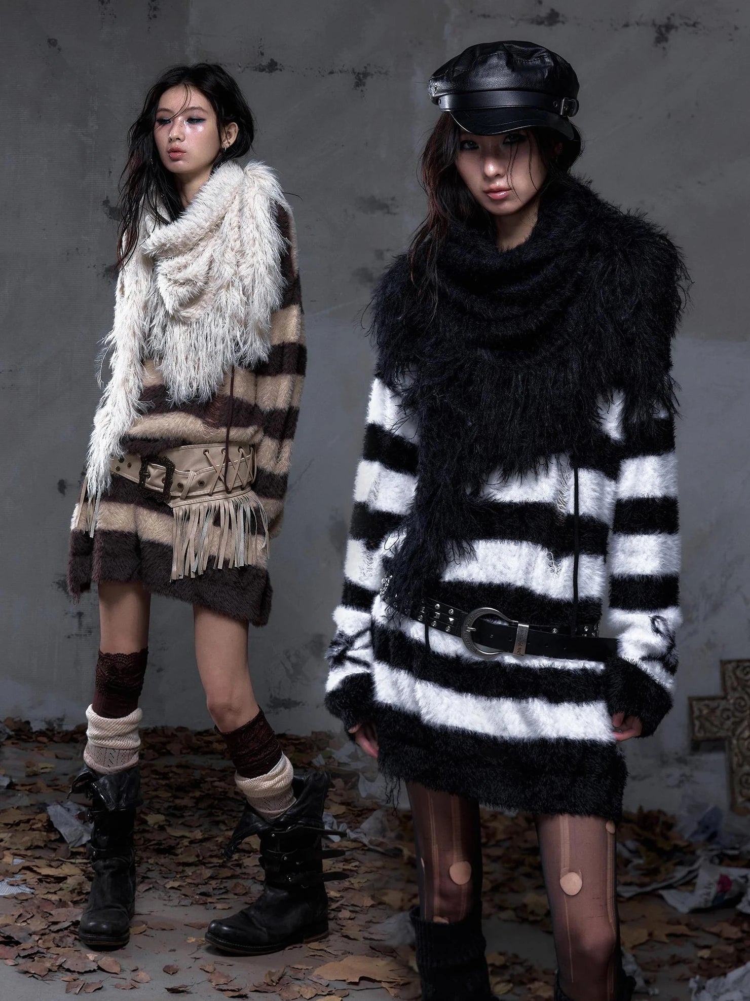 NO ROMANCE Soft Warm Solid Color Rectangular Neck Wrap For Women Black White Scarf