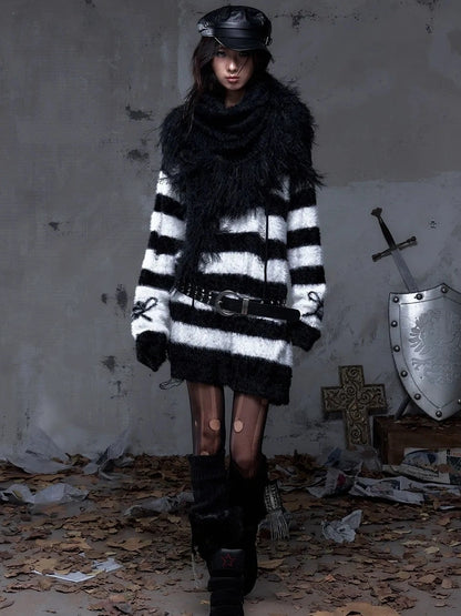 NO ROMANCE Soft Warm Solid Color Rectangular Neck Wrap For Women Black White Scarf