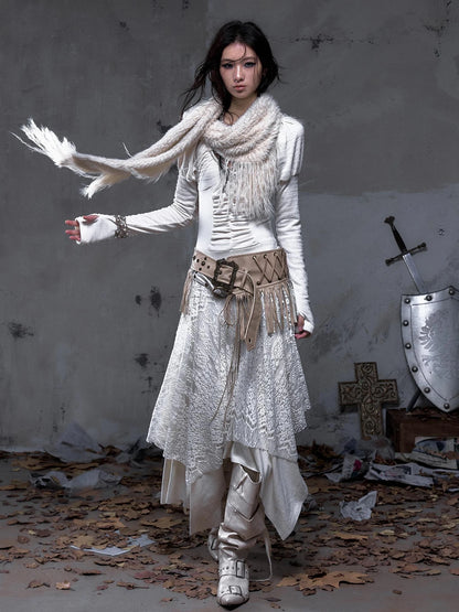 NO ROMANCE Soft Warm Solid Color Rectangular Neck Wrap For Women Black White Scarf