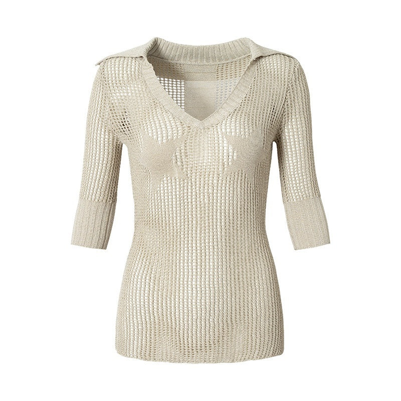 NO_ROMANCE_Star_Cutout_Punk_Slim_V-neck_Convertible_Women&