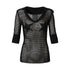 NO ROMANCE Star Cutout Punk Slim V-neck Convertible Women&