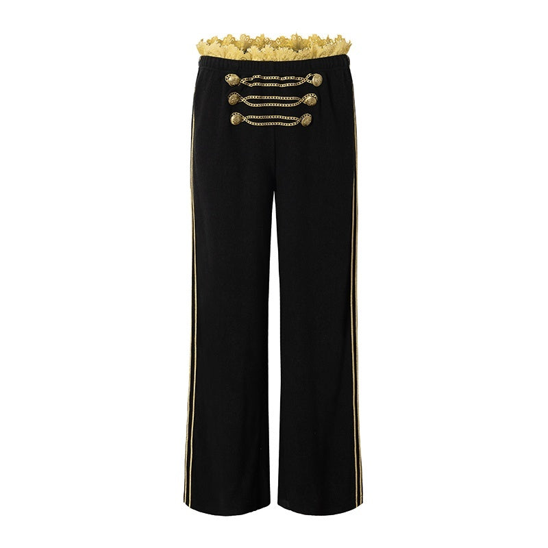 NO_ROMANCE_Street_Court_Embroidered_Button_Lace_Low_Rise_Women&