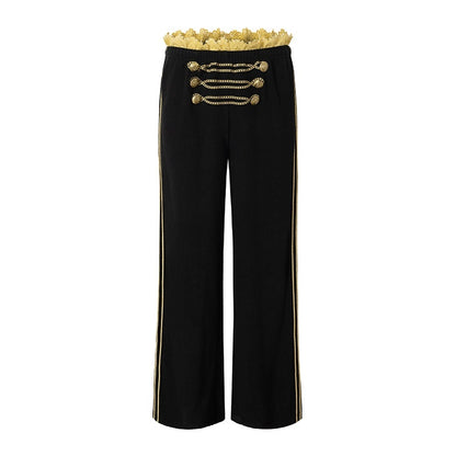 NO_ROMANCE_Street_Court_Embroidered_Button_Lace_Low_Rise_Women&