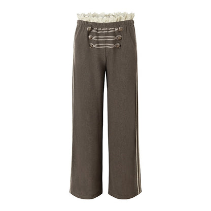 NO_ROMANCE_Street_Court_Embroidered_Button_Lace_Low_Rise_Women&