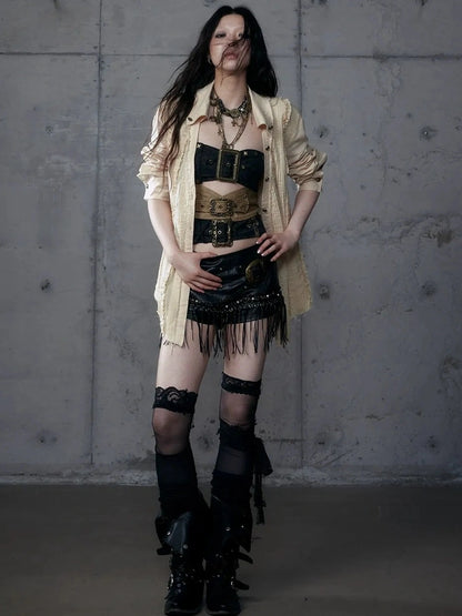 NO ROMANCE Uv Protection Slim Fit V Neck Short Sleeve Button Front Womens Cotton Shirt