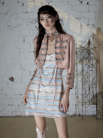 NO ROMANCE Vintage Baroque Embellished Sequin Women&