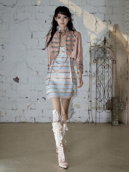 NO ROMANCE Vintage Baroque Embellished Sequin Women&